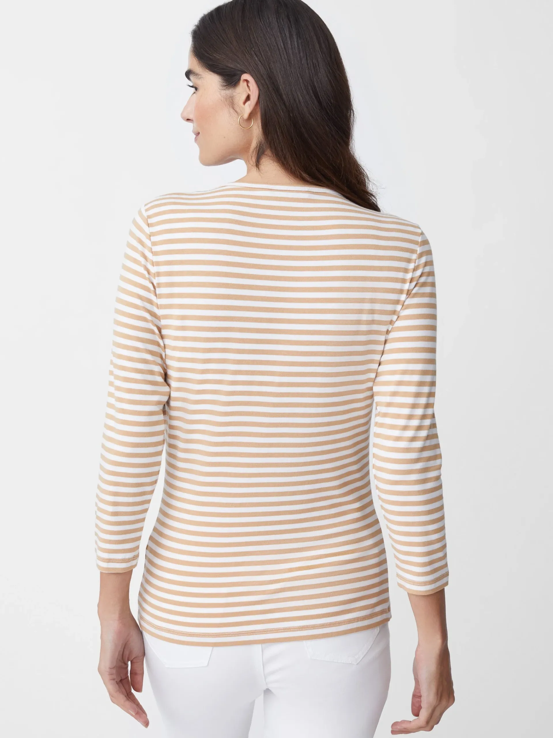 J.McLaughlin Sinclair Tee In Stripe-Women Tops|Tees