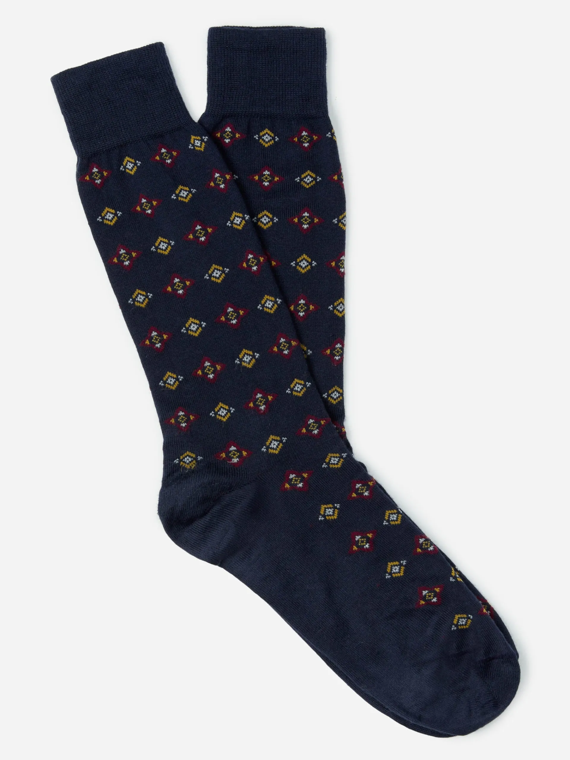J.McLaughlin Socks In Diamond Foulard- Shoes & Accessories|Socks