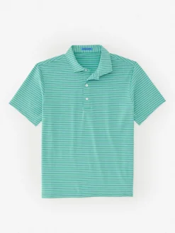 J.McLaughlin Springer Performance Polo In Murphy Stripe- Knits & Polos