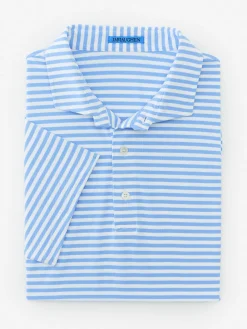 J.McLaughlin Springer Performance Polo In Bengal Stripe- Knits & Polos