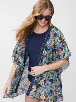 J.McLaughlin Sunset Cover Up In Bay Breeze-Women Swim