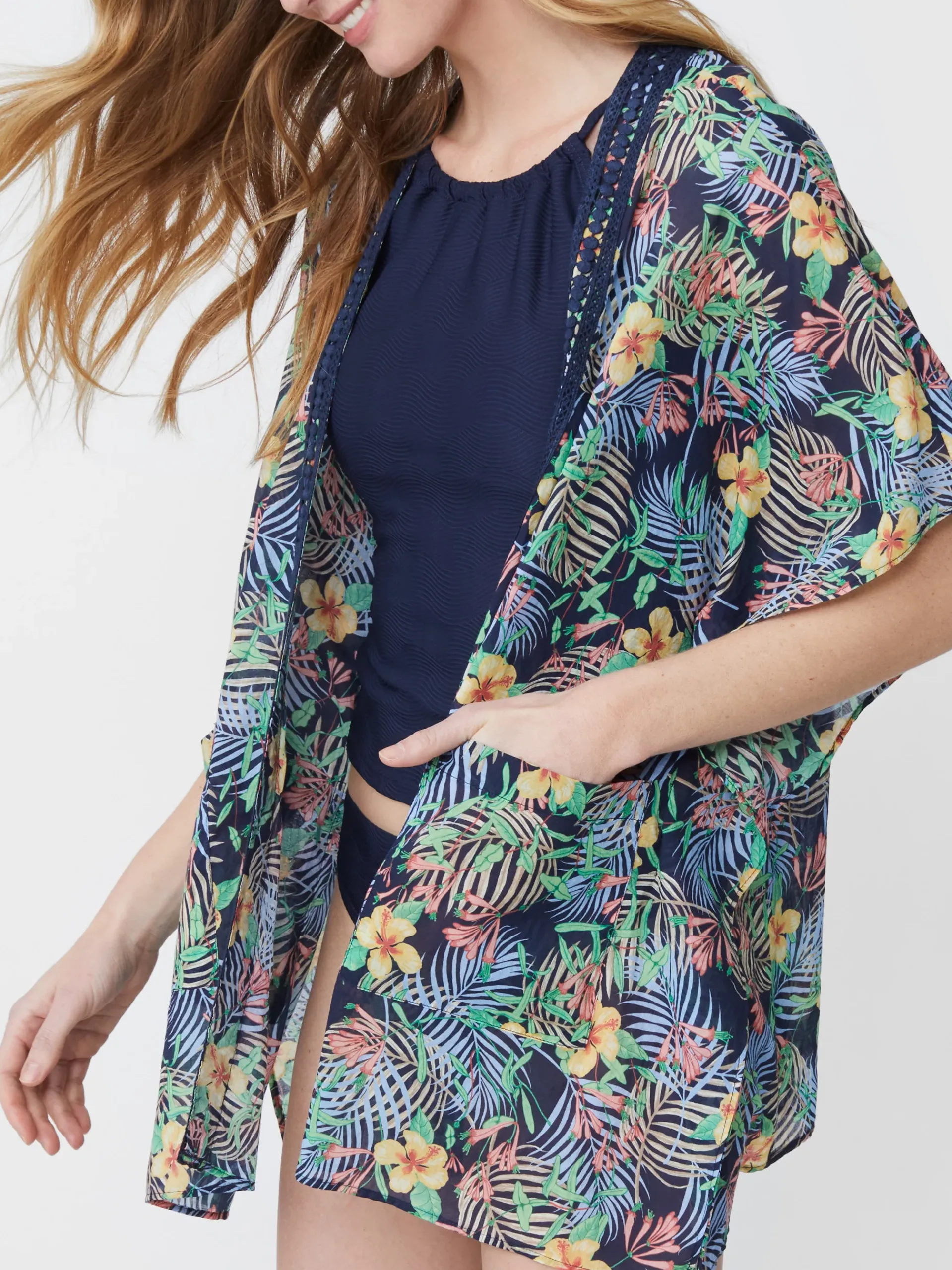 J.McLaughlin Sunset Cover Up In Bay Breeze-Women Swim