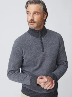 J.McLaughlin Tate Cashmere Sweater In Birdseye- Sweaters
