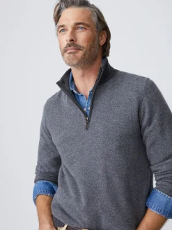 J.McLaughlin Tate Cashmere Sweater In Birdseye- Sweaters