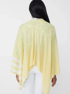 J.McLaughlin Veronique Cashmere Wrap In Stripe-Women Jackets & Outerwear|Sweaters