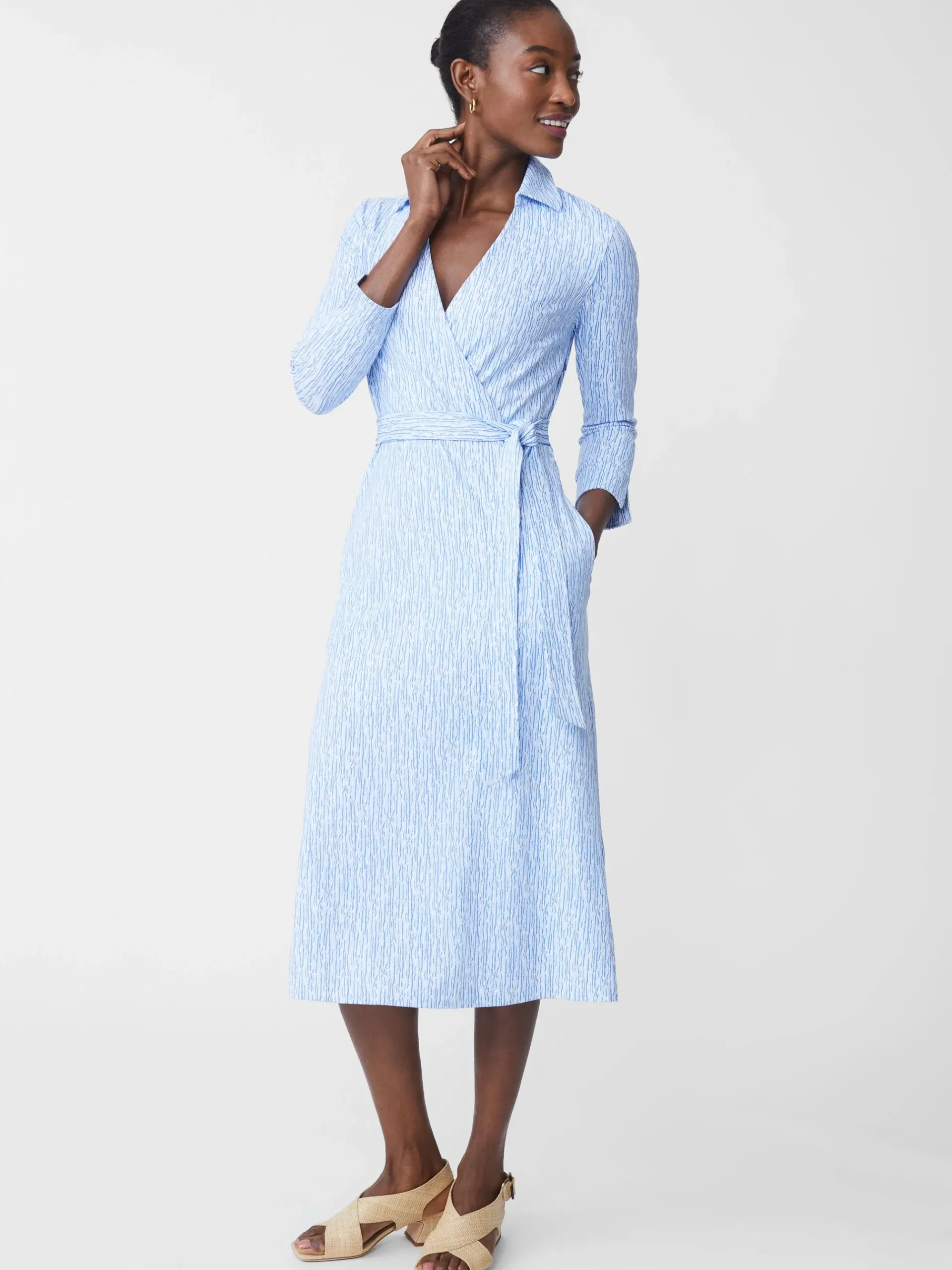 J.McLaughlin Verte Dress In Textured Ridge-Women Dresses