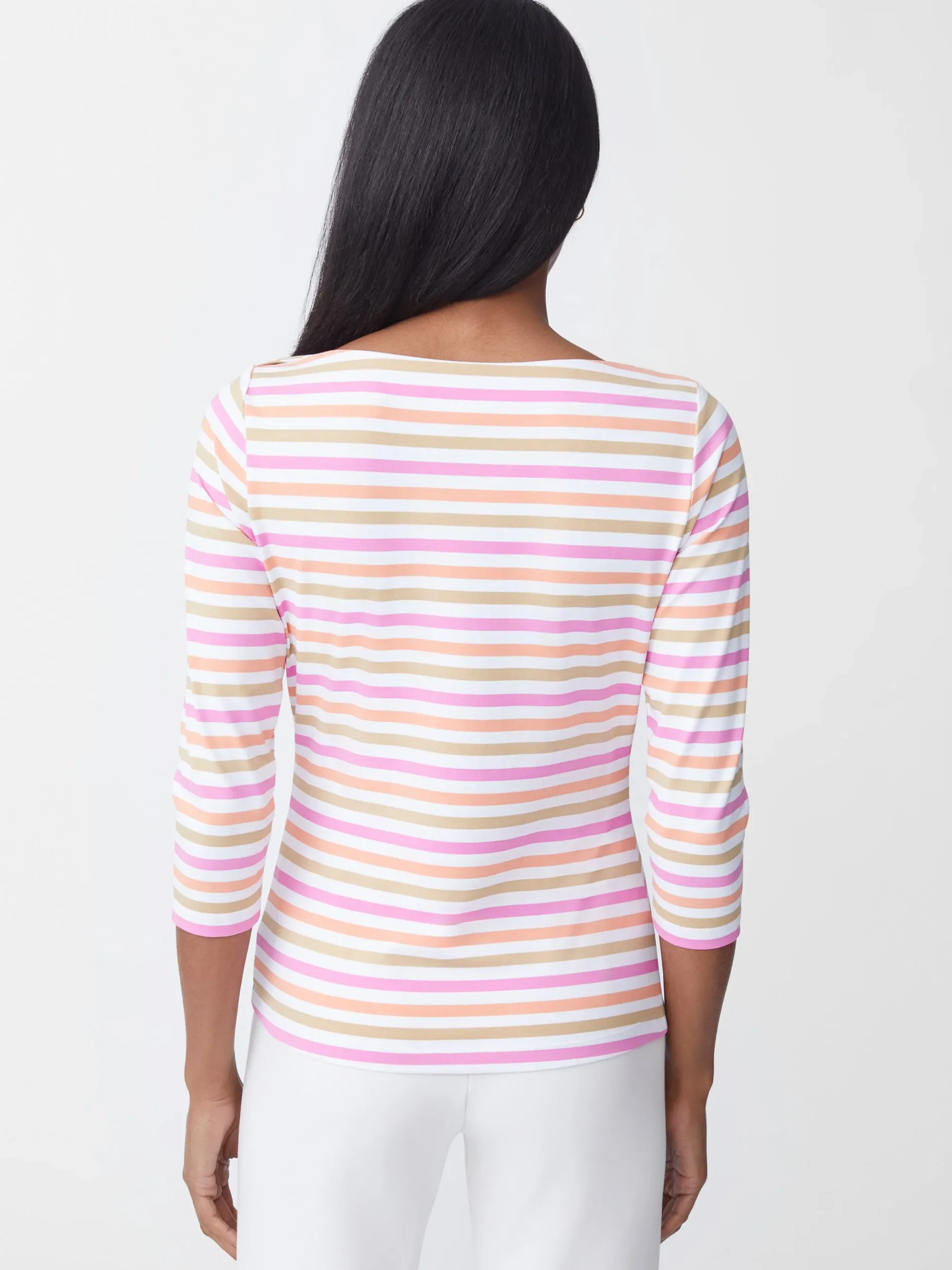 J.McLaughlin Wavesong Tee In Bangle Multi Stripe-Women Tops|Tees