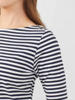 J.McLaughlin Wavesong Tee In Stripe-Women Tops|Tees
