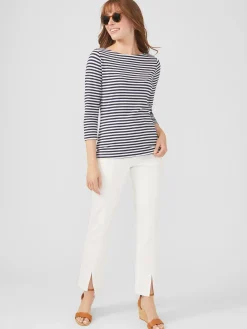 J.McLaughlin Wavesong Tee In Stripe-Women Tops|Tees
