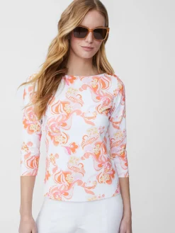J.McLaughlin Wavesong Tee In Trinidad Abstract-Women Tops|Tees