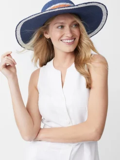 J.McLaughlin Willemstad Straw Hat In Stripe-Women Shoes & Accessories|Hats