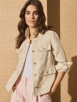 J.McLaughlin Willow Linen Jacket-Women Jackets & Outerwear
